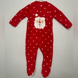 Little Me Red Santa Footie Pajamas